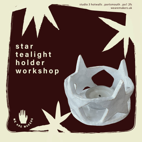 Star tealight holder | Ceramics Workshop | 7th December