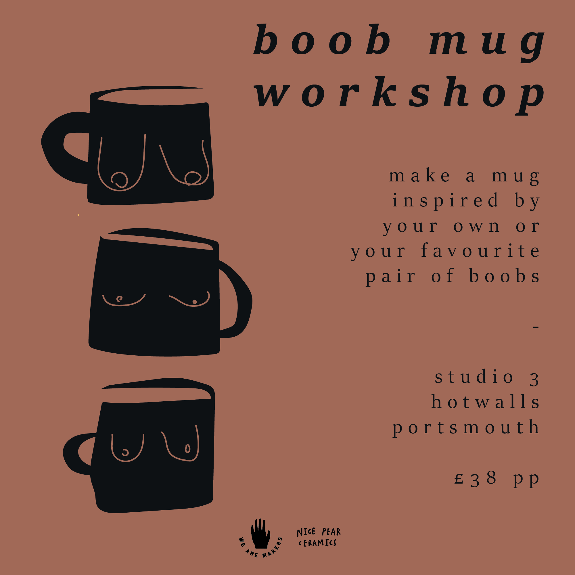 Boob Mugs | Pottery Workshop | 07/09/24