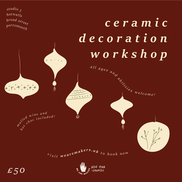 Christmas Bauble Ornaments | Ceramics Workshop | 30/11/23